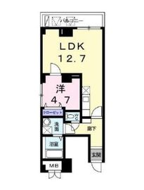 フレスクーラ神楽坂 601 間取り図