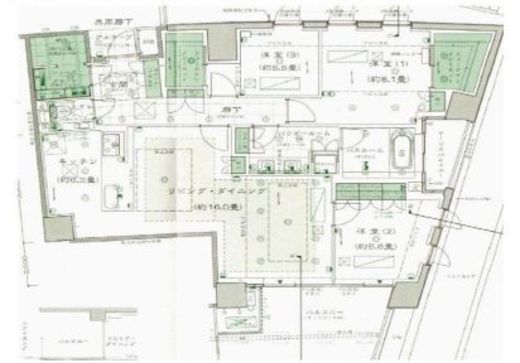 プラウド南麻布 3階 間取り図