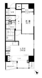 イクシア文京千駄木 2階 間取り図