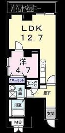 フレスクーラ神楽坂 701 間取り図