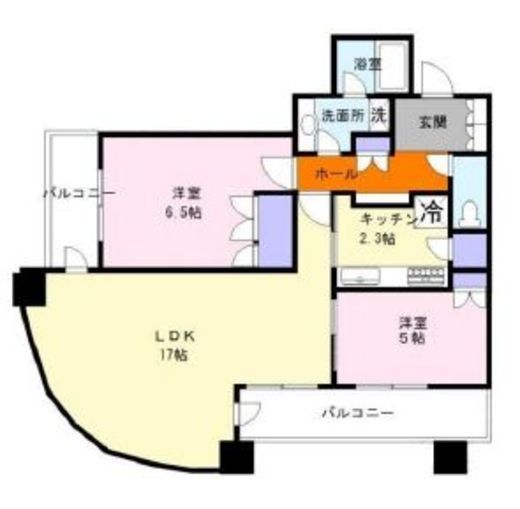 パークコート虎ノ門愛宕タワー 14階 間取り図