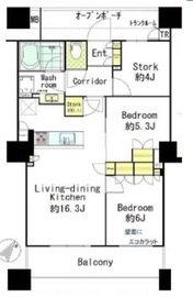 ブリリア有明スカイタワー 13階 間取り図