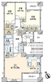 ザ・パークハウスグラン南青山高樹町 4階 間取り図