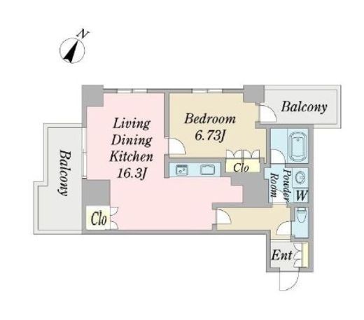 パークホームズ武蔵小山 2階 間取り図