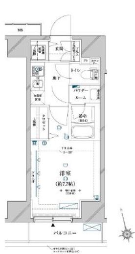 クレイシア三軒茶屋 7階 間取り図