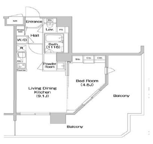 コンフォリア南砂町 412 間取り図