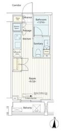 カスタリア菊川 207 間取り図