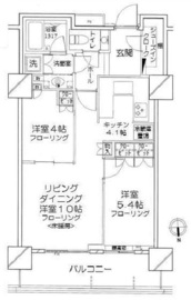 コスモポリス品川 12階 間取り図