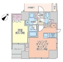 オープンレジデンシア千代田東神田 8階 間取り図