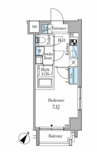 リオプラド赤坂 501 間取り図