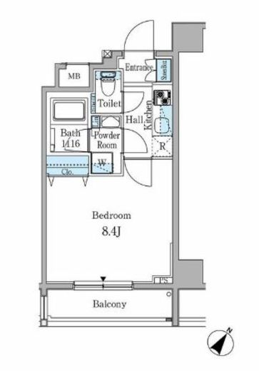 リオプラド赤坂 603 間取り図