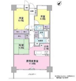 ブリリアントヨス 610 間取り図