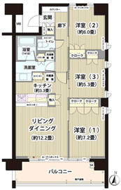 ガーデニエール砧レジデンス 1003 間取り図