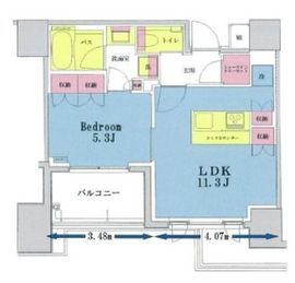 パークリュクス恵比寿 2階 間取り図