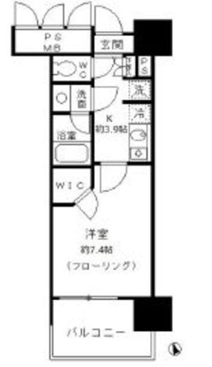 フォンテーヌ芝浦 1107 間取り図