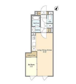 ラペルラ笹塚2 104 間取り図