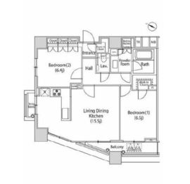 ファーストリアルタワー新宿 3006 間取り図