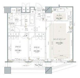 ファーストリアルタワー新宿 2604 間取り図