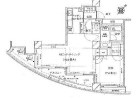 ドレッセ目黒インプレスタワー 12階 間取り図
