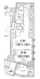 オープンレジデンシア築地 6階 間取り図