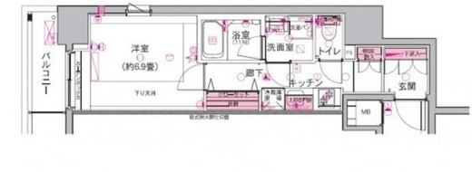 デュアレス愛宕虎ノ門 7階 間取り図