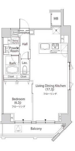カーサスプレンディッド麻布仙台坂 1202 間取り図