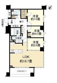 ディアナコート小石川播磨坂 5階 間取り図