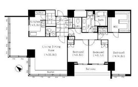 THE ROPPONGI TOKYO CLUB RESIDENCE 39階 間取り図