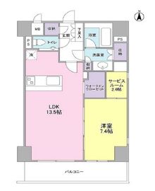 プロスペクト・グラーサ広尾 206 間取り図