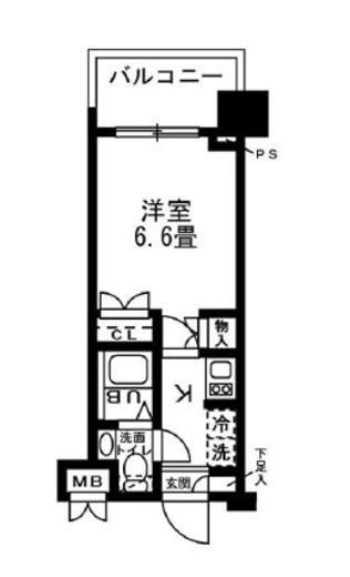 レジディア錦糸町 506 間取り図