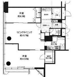 浜松町スクエアstudio 2001 間取り図