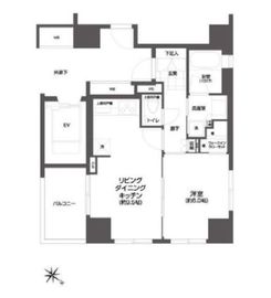 クオリア文京根津 10階 間取り図