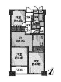 飯田橋セントラルプラザ 6階 間取り図