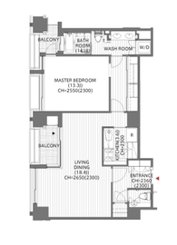 アークフォレストテラス 306 間取り図