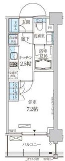 パークアクシス菊川ステーションゲート 703 間取り図