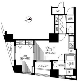 銀座レジデンス伍番館 308 間取り図