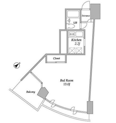 プラザ勝どき 1203 間取り図