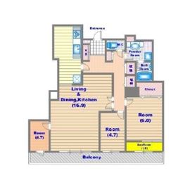 西戸山タワーホウムズ 15階 間取り図