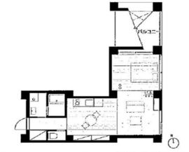 三組坂flat 2FC 間取り図