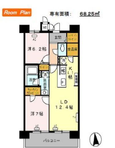 ロイヤルパークス西新井 314 間取り図