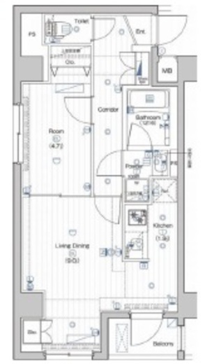 プレミアムキューブ大井町#mo 1階 間取り図