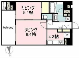 プレミスト神楽坂 2階 間取り図