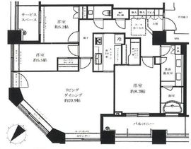 芝浦アイランド ケープタワー 48階 間取り図