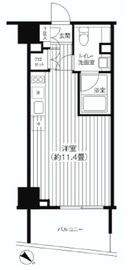 Ti-HIGASHIAZABU 706 間取り図