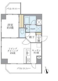 バンクサイドコート常盤 501 間取り図