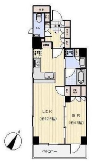 オープンレジデンシア日本橋三越前 6階 間取り図