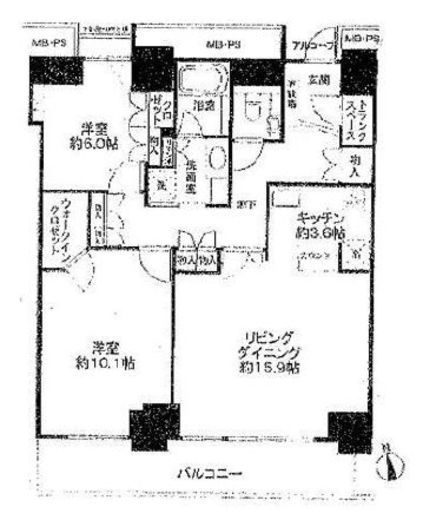 Wコンフォートタワーズ EAST 9階 間取り図