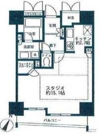 レフィール築地レジデンス 11階 間取り図