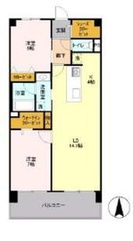 ロイヤルパークス梅島 412 間取り図