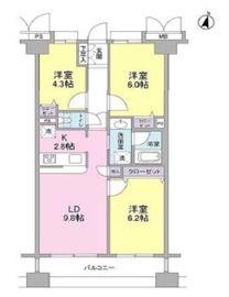 プレジール笹塚 7階 間取り図